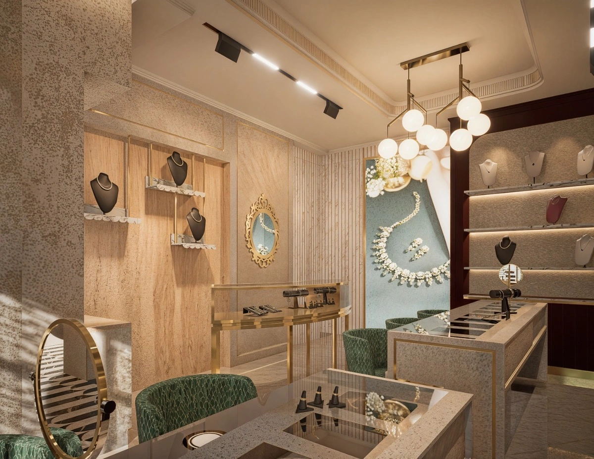 Wafa Jewellery Store retail interior by Decor Indoors